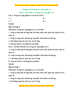 Trắc nghiệm Bài 23: Giới thiệu về trồng trọt công nghệ cao