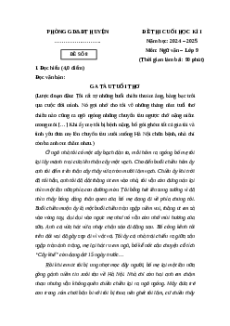 Đề thi Cuối kì 1 Ngữ văn 9 Cánh diều 2024 (Đề 8)