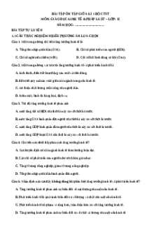 Bài tập trắc nghiệm Giữa kì 1 KTPL 12 Chân trời sáng tạo (có đúng sai, trả lời ngắn)