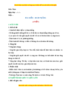 Giáo án Điểm - đoạn thẳng Toán 2 Chân trời sáng tạo