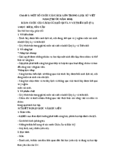 Giáo án Bài 9 Lịch sử 11 Kết nối tri thức (2024): Cuộc cách mạng của Hồ Quý Ly và Triều Hồ