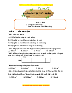 Bài tập cuối tuần Toán lớp 3 Tuần 22 Kết nối tri thức (có lời giải)