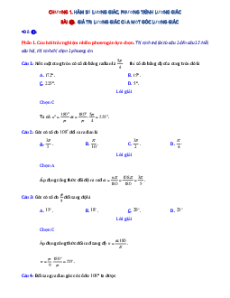 Đề kiểm tra Toán 11 theo bài học chương trình mới (cả ba sách)