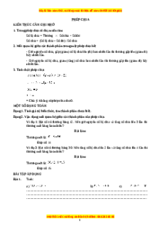 Chuyên đề Phép chia Toán lớp 3 nâng cao Cánh diều