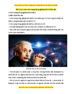 Lý thuyết Lịch sử 10 Kết nối tri thức Bài 8: Các cuộc cách mạng công nghiệp thời kì hiện đại