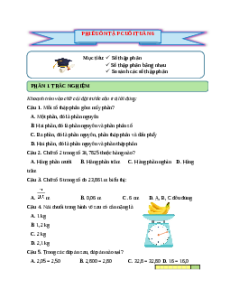 Bài tập cuối tuần Toán lớp 5 Cánh diều Tuần 6