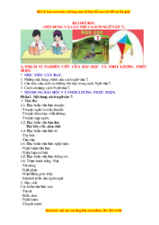 Giáo án Ngữ văn 7 Học kì 1 Cánh diều