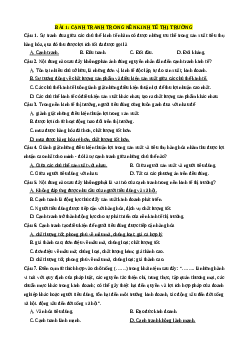 Trắc nghiệm Bài 1 Kinh tế pháp luật 11 Đúng-Sai, Trả lời ngắn: Cạnh tranh trong nền kinh tế thị trường