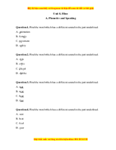 Trắc nghiệm Unit 8: Films Tiếng Anh 7 Global Success