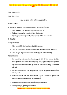 Giáo án Đạo hàm cấp haiToán 11 Kết nối tri thức