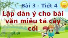 Giáo án Powerpoint Viết: Lập dàn ý cho bài văn miêu tả cây cối trang 20 Tiếng việt lớp 4 Chân trời sáng tạo