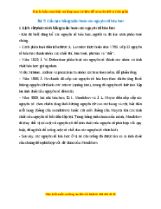 Lý thuyết Cấu tạo của bảng tuần hoàn các nguyên tố hóa học Hóa học 10 Kết nối tri thức