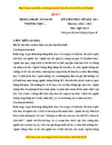 Đề thi cuối kì 1 Ngữ văn 9 - Đề 7