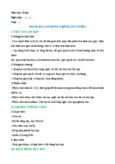 Giáo án Bài 50: Em làm được những gì? Toán lớp 5 Chân trời sáng tạo