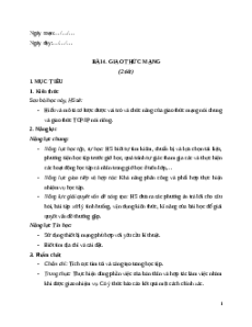 Giáo án Bài 4: Giao thức mạng Tin học 12 Kết nối tri thức