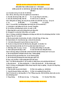 Đề thi cuối kì 2 Lịch sử 10 Kết nối tri thức - Đề 2
