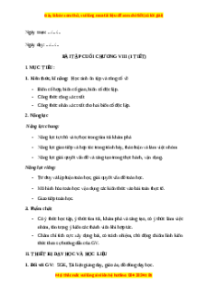 Giáo án Bài tập cuối chương 8 Toán 11 Kết nối tri thức