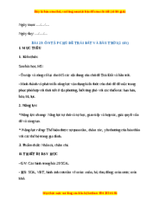 Giáo án Ôn tập chủ đề Trái Đất và bầu trời  TNXH lớp 2 Chân trời sáng tạo