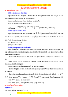 Chuyên đề Phép chia đa thức một biến Toán 7 Cánh diều