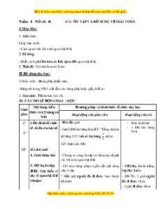 Giáo án Bài 16 Toán lớp 5: Ôn tập và bổ sung về giải toán