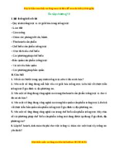 Hệ thống kiến thức Công nghệ 10 Chương 6