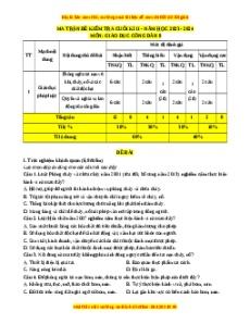 Đề thi cuối kì 2 GDCD 8 Chân trời sáng tạo - Đề 2