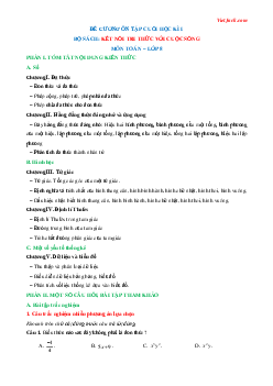 Đề cương ôn tập Cuối kì 1 Toán 8 Kết nối tri thức cấu trúc mới (đúng sai, trả lời ngắn, tự luận thực tế)