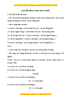 Lý thuyết Chuyển động trên dòng nước Toán 5