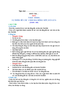Giáo án Bài 8 Địa lí 10 Kết nối tri thức: Thực hành: Sự phân bố các vành đai động đất, núi lửa