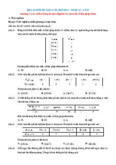 Bài tập ôn tập + Đề kiểm tra Toán 12 Chân trời sáng tạo Chương 3