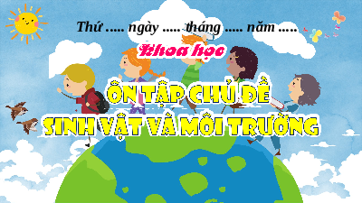 Giáo án Powerpoint Bài 32 Khoa học lớp 4 Chân trời sáng tạo: Ôn tập chủ đề sinh vật và môi trường