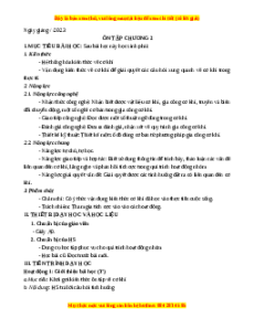 Giáo án Công nghệ 8 Chân trời sáng tạo: Ôn tập chương 2