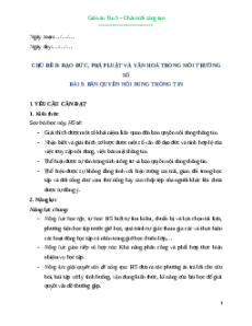 Giáo án Bài 5: Bản quyền nội dung thông tin Tin học lớp 5 Chân trời sáng tạo