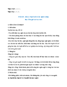 Giáo án Bài 2: Thư gửi các học sinh Tiếng Việt lớp 5 Chân trời sáng tạo