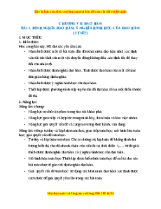 Giáo án Định nghĩa đạo hàm. Ý nghĩa hình học của đạo hàm Toán 11 Cánh diều