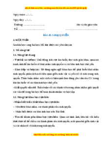 Giáo án Sinh quyển Sinh học 8 Kết nối tri thức