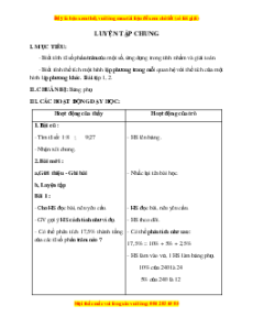 Giáo án Bài 117 Toán lớp 5: Luyện tập chung (Trang 124)
