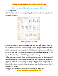Lý thuyết Cấu tạo của bảng tuần hoàn các nguyên tố Hóa 10 Cánh diều