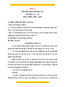 Đề thi cuối kì 2 Tiếng Việt lớp 4 Kết nối tri thức (Đề 3)