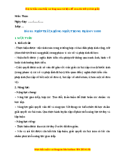 Giáo án Phép trừ (không nhớ) trong phạm vi 1000 Toán lớp 2 Kết nối tri thức