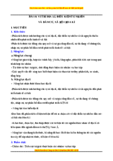 Giáo án Bài 16 Địa lí 11 Cánh diều (2024): Vị trí địa lí, điều kiện tự nhiên và dân cư, xã hội Hoa Kỳ
