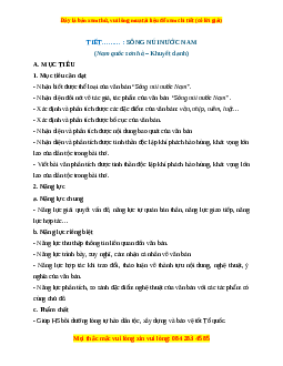 Giáo án Sông núi nước Nam (Nam quốc sơn hà) Ngữ Văn 9 Cánh diều