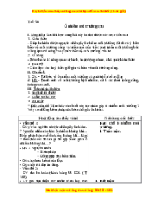 Giáo án Ô nhiễm môi trường (tiếp theo) Sinh học 9