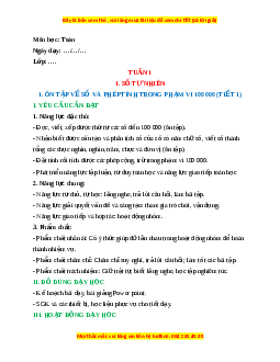 Giáo án Ôn tập về số và phép tính trong phạm vi 100 000 Toán lớp 4 Cánh diều