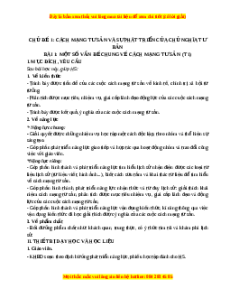 Giáo án Bài 1 Lịch sử 11 Kết nối tri thức (2024): Một số vấn đề chung về cách mạng tư sản