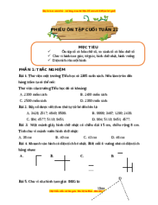 Bài tập cuối tuần Toán lớp 3 Tuần 21 Kết nối tri thức (có lời giải)