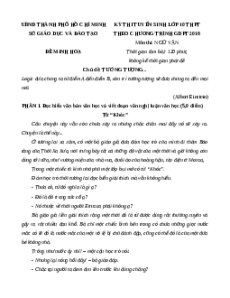 Đề minh họa thi vào lớp 10 Ngữ văn 2025 - Phòng GD Thành phố Hồ Chí Minh