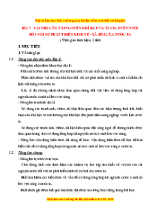 Giáo án Bài 7 Địa lí 8 Kết nối tri thức (2024): Vai trò của tài nguyên khí hậu và tài nguyên nước đối với sự phát triển kinh tế - xã hội của nước ta