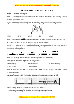 Toán Kangaroo cấp độ 2 (Lớp 3, 4) (Bộ đề thi + chuyên đề ôn thi)