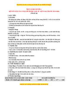 Giáo án Lịch sử 11 Chân trời sáng tạo (2024): Thực hành chủ đề 5
